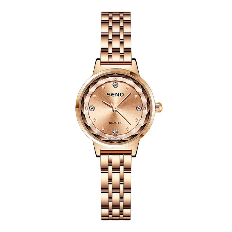 luckacco watches fashion elegant diamond mesh strap women's watch waterproof quartz watch ladies watch