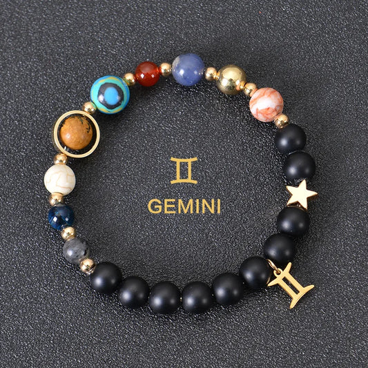 Luckacco Aries Taurus Gemini Cancer Leo Virgo Libra Scorpio Sagittarius Capricorn Aquarius Pisces gifts for women 12 zodiac bracelet men