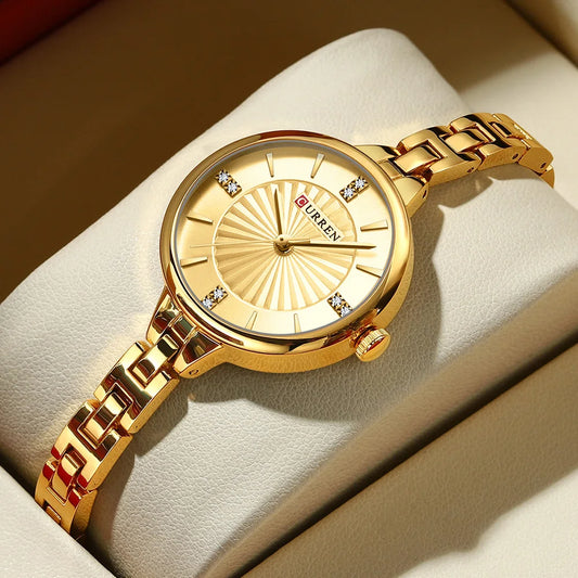 Luckacco CURREN Luxury Women Bracelet Quartz Watches For Women Magnetic Watch Ladies Sports Dress Wrist Watch Clock Relogio Feminino