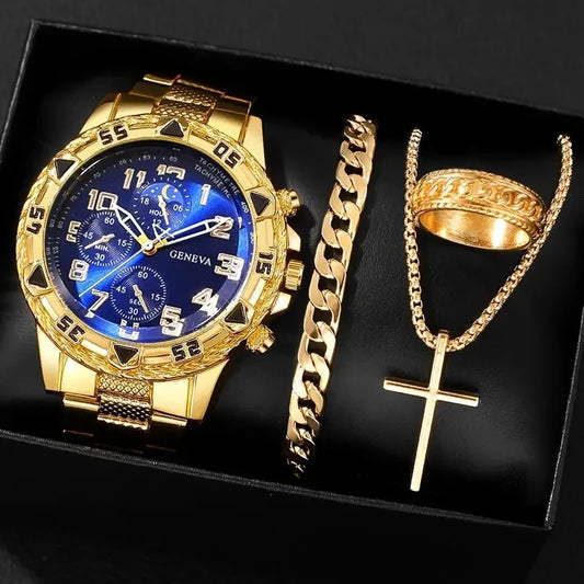 Luckacco Men Watches Luxury Brand Watches for Men Fashion High Quality Quartz Wristwatches Business Steel Strap Sports Male Clock