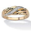 Luckacco Fashion Creative Twisted Men Women Ring Exquisite Gold Color Metal Inlaid with White Zircon Engagement Ring Jewelry