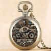 Luckacco Antique Exquisite Vintage Motorcycle Pattern Design Quartz Pocket Watch - Men Male Kids Fashion Accessory, Non-Waterproof  Watch