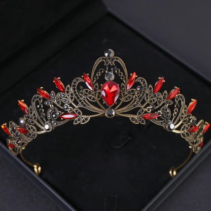 Luckacco Bridal Headwear Purple-Colour Women's Grand Party Crown Birthday Tiaras