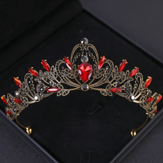 Luckacco Bridal Headwear Purple-Colour Women's Grand Party Crown Birthday Tiaras