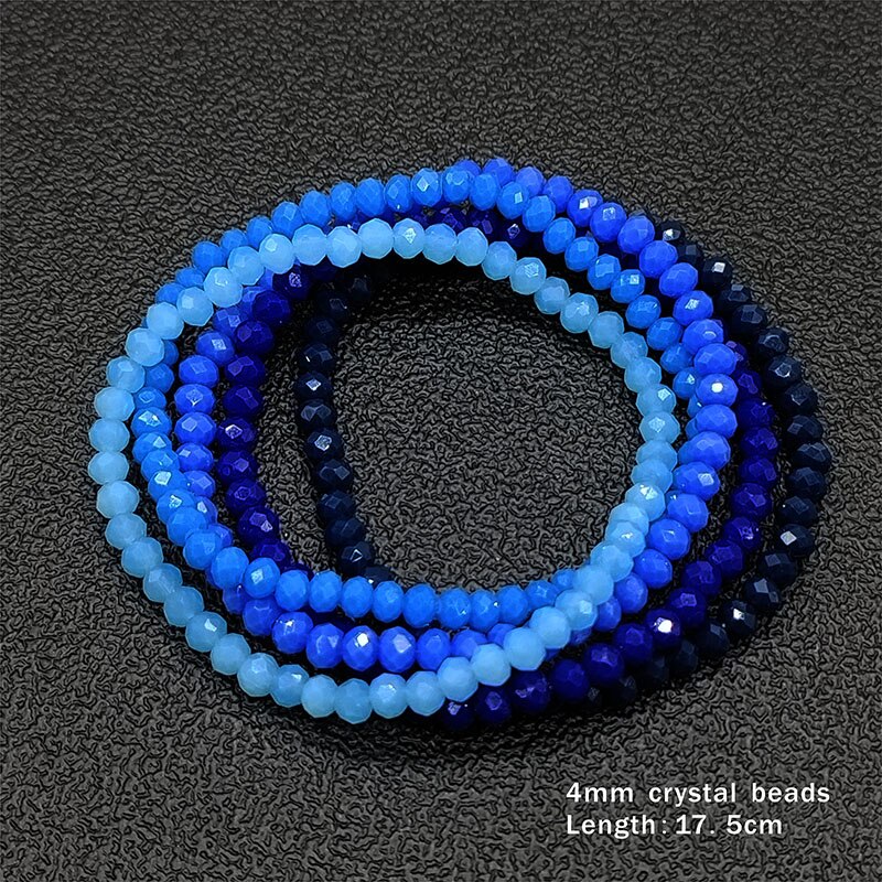 3pcs/lot crystal bracelet handmade beaded ladies bracelet fashion quality multicolor crystal beads charm bracelet friendship gif