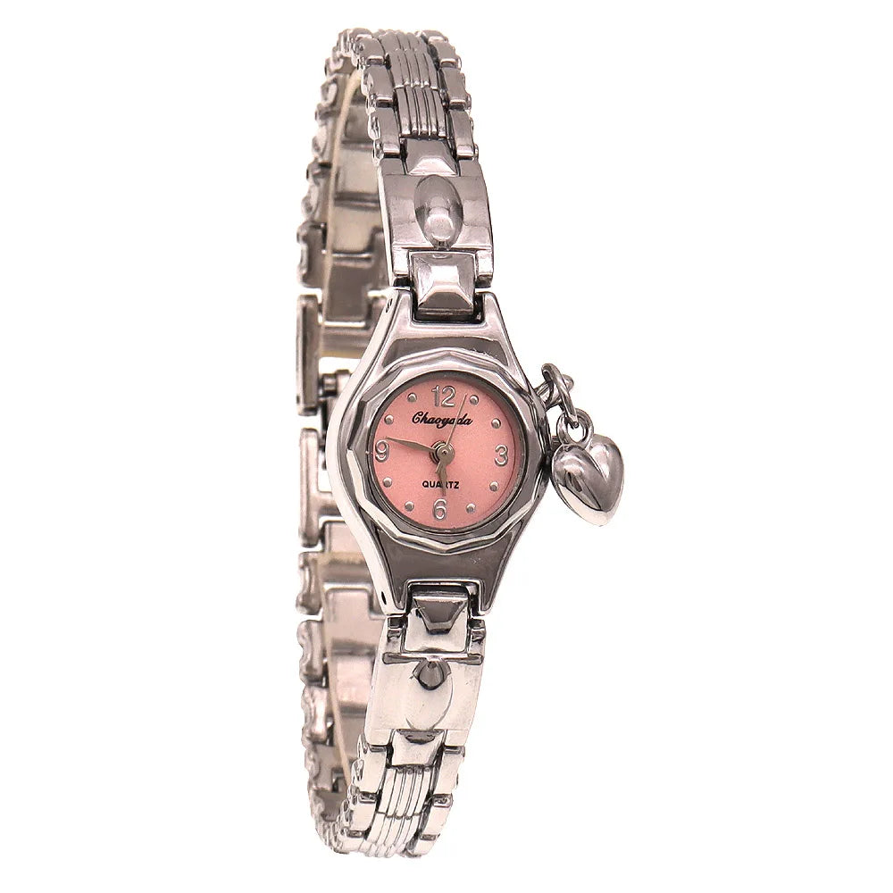 luckacco cute women's bracelet, ultra slimvintage wrist, analog quartz bangle, elegant dress watch mini watch dropshipping