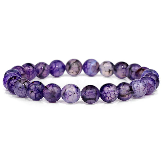 Luckacco Fashion Natural Stone Pink Angelite Beads Bracelet 8mm Sunstone Beaded Energy Yoga Bracelet Jewelry for Women Handmade Gifts