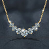 Luckacco U-Smile Moissanite Necklace D VVS1 for Women D Color Sparkling Lab Diamon Luxury Necklaces 925 Sterling Silver GRA Certified