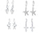 4 pair/LOT 925 sterling silver Earring set  color fashion charms earrings for women lady girl wedding jewelry  Cute - luckacco