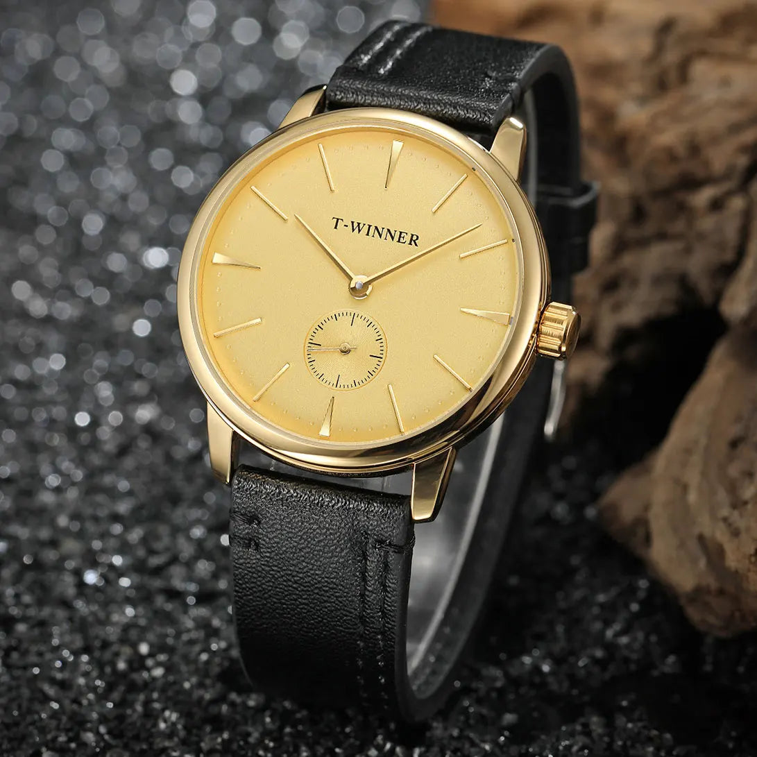 luckacco winner official original replica watch thin mechanical watches for men waterproof elegant fashion classics wristwatch clock