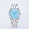 Luckacco New watch, 39.5mm men's watch, sapphire glass NH35 movement, textured dial, silver stainless steel case, stainless steel strap