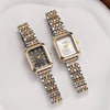 Luckacco New Fashionable Simple Explosive Square Bar Scale Dial Steel Strip Quartz Watch