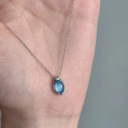Luckacco New Trendy Fashion 925 Silver Pearl Simple Elegant Thin Chain Pendant Necklace for Women Girl Jewelry Dropship