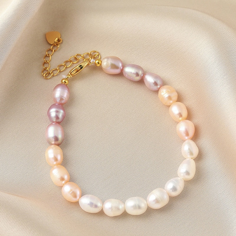 Light Luxury Elegant Pearl Jewelry for Women Jade Beaded Bracelet Ping An Clasp Pendant Bracelet Pure Natural Pearl Jewelry - luckacco