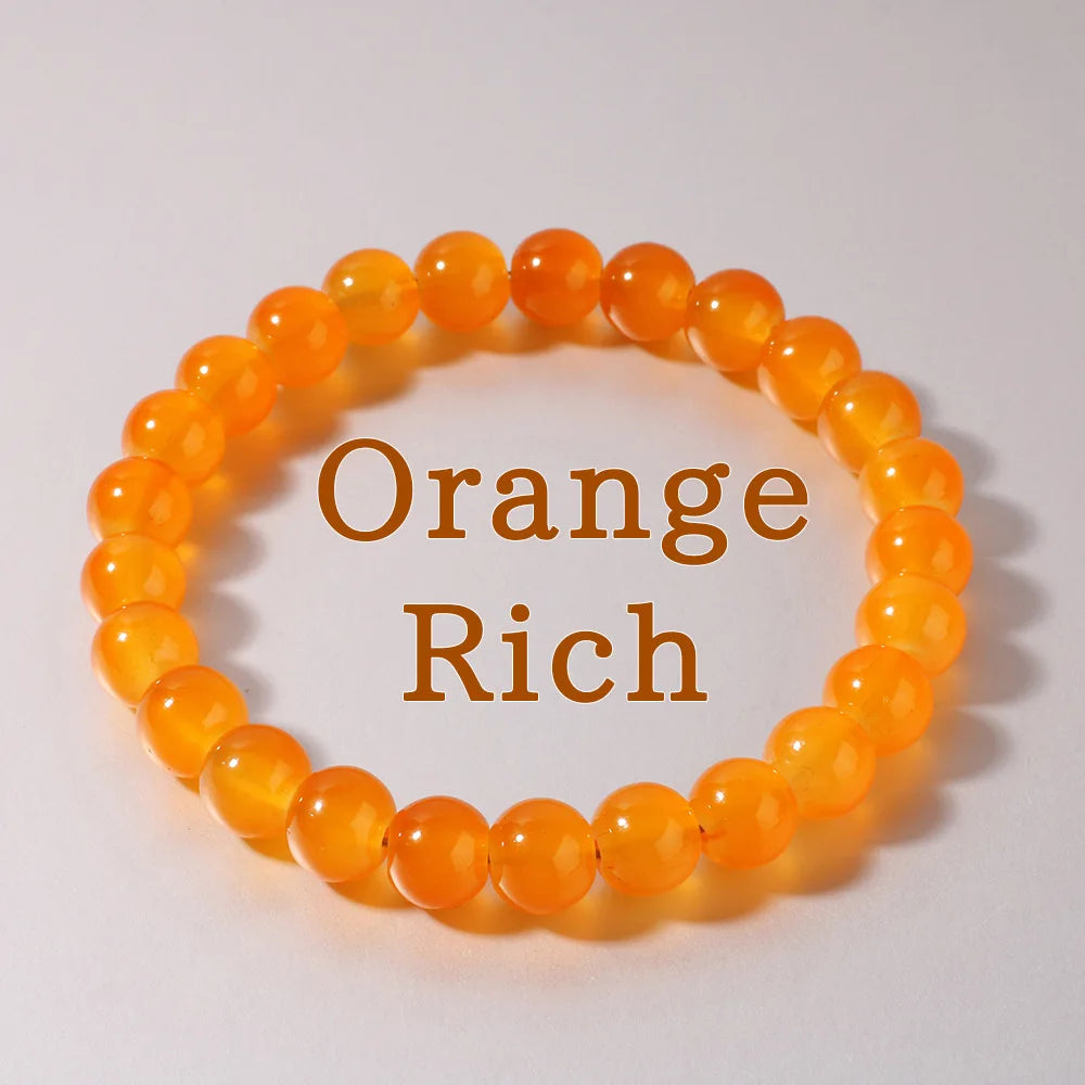 luckacco exquisite orange crystal beaded bracelet - handmade - unisex - the best gift for lovers, friends, and family