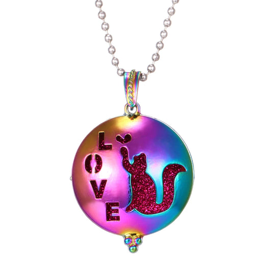 Luckacco New Colorful Aromatherapy Necklace Vintage Flower Butterfly Tree Owl Essential Oil Diffuser Necklace Perfume Lockets Pendants