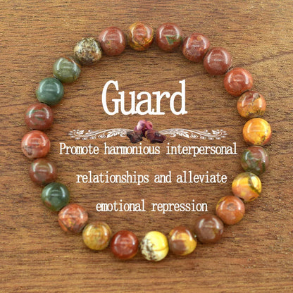 Luckacco Genuine Natural White Jade Bead Bracelet Women Men Round Jades Purify the Soul Stone Elastic Bangle Yoga Meditation Jewelry Gift