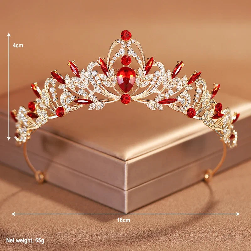 luckacco bridal headwear purple-colour women's grand party crown birthday tiaras