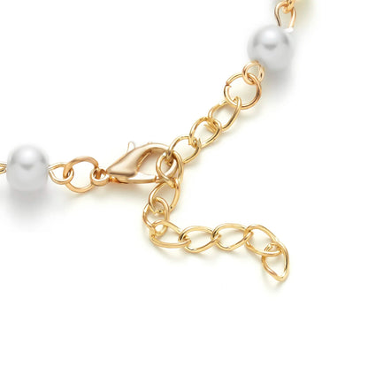 Luckacco Hot Rhinestone Pearl Bracelet For Women Girls Cross Butterfly Starfish Love Wing Adjustable Fashion Bracelet Friendship Jewelry