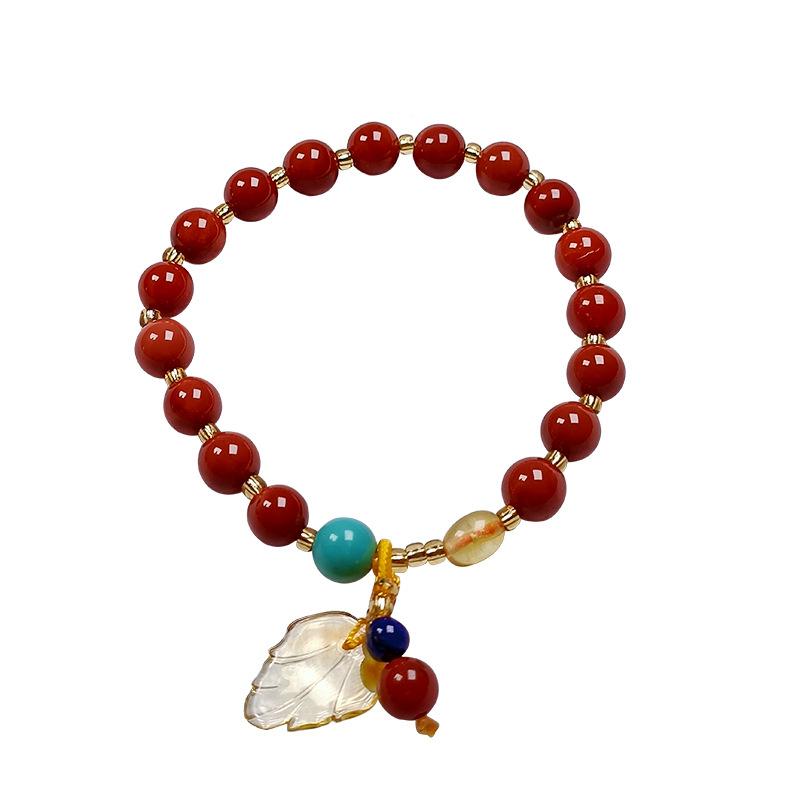 Natural South Red gem Bracelet - Natural South Red gem Bracelet - Luckacco Jewelry and Watch Store