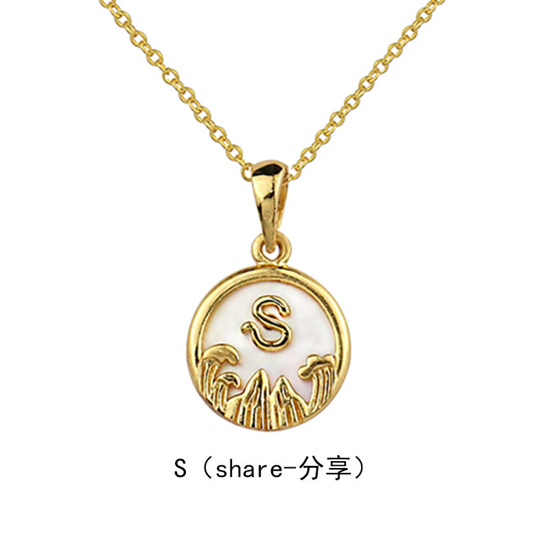 Sterling S925 pure silver light 26 letters vow of alliance Necklace Luckacco - silver necklace - Luckacco Jewelry and Watch Store