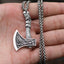 Viking Pirate Celtic Wolf Crow Double-Sided Axe Pendant Vintage Men's Alloy Necklace Ornament -  - Luckacco Jewelry and Watch Store