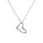 Luckacco Fashion heart shape Platinum, golden and rose golden color  S925 sterling silver necklace girl's silver Necklace