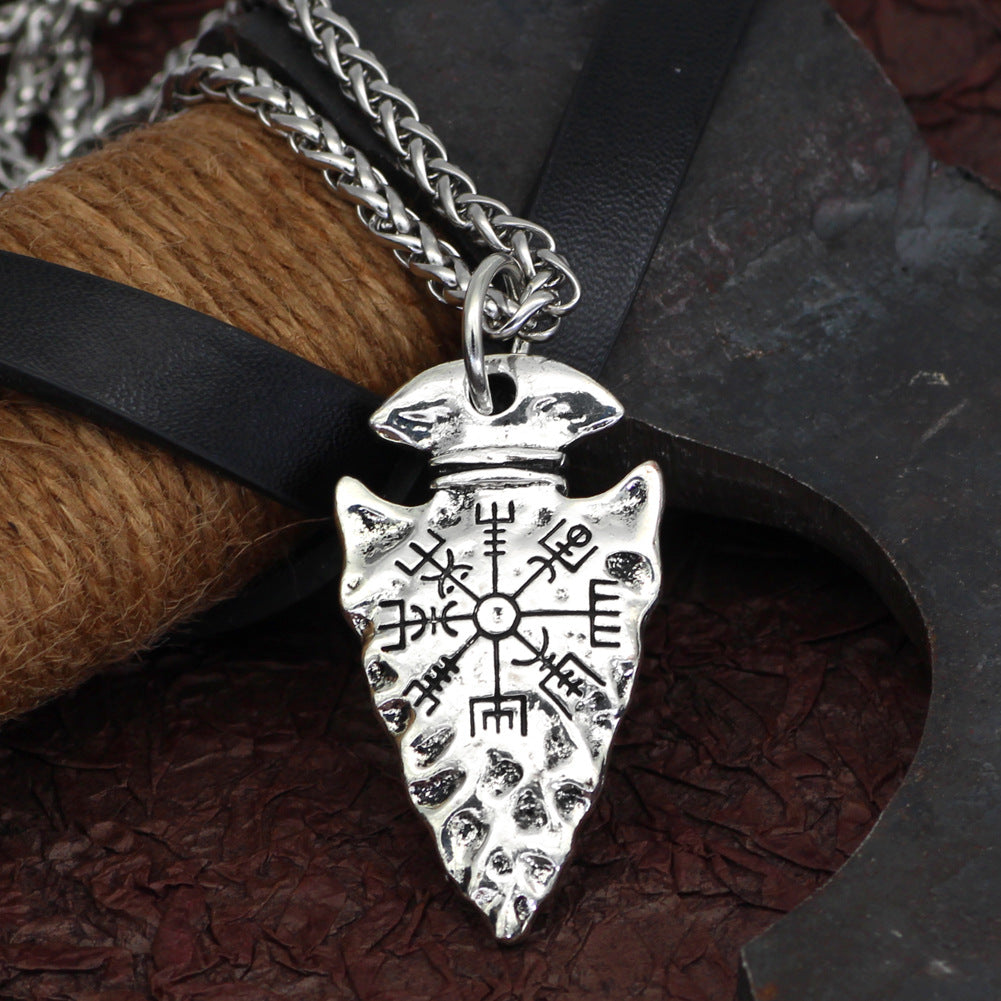 Hip Hop Vegvisir Viking Pendant Compass Necklace for Men and Women Ornament - viking necklace - Luckacco Jewelry and Watch Store