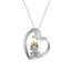 S925 Sterling Silver Cute Sweet Frog Heart Necklace Niche Design