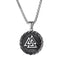 Hip Hop Viking Pirate Retro Ding Triangle Rune Internet Celebrity Men's Stainless Steel Necklace