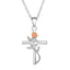 Personalized All-Match Fashion Cross Rose S925 Silver Color Separation Necklace for Women